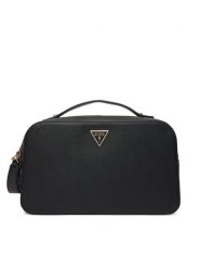 Guess Kosmetyczka PW7557 P6136 Czarny. Czarne kufry i kosmetyczki Guess, z aplikacjami, ze skóry, bez dodatków. Za 269.99 zł.