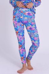Legginsy termoaktywne – Jak wysokie? Damskie. Niebieskie legginsy OOSC, m, bez wzorów, z materiału, długie. Za 269.99 zł.