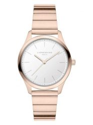 Liebeskind Zegarek kwarcowy w kolorze różowozłoto-białym rozmiar: onesize. Białe, analogowe zegarki Liebeskind, ze stali. Za 361.99 zł.