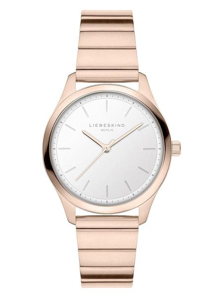 Liebeskind Zegarek kwarcowy w kolorze różowozłoto-białym rozmiar: onesize. Białe, analogowe zegarki Liebeskind, ze stali. Za 404.99 zł.