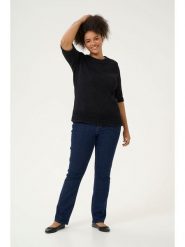 KAFFE curve Sweter "Cevita" w kolorze czarnym rozmiar: S. Czarne swetry KAFFE curve, s, bez wzorów, bez ramiączek. Za 104.99 zł.