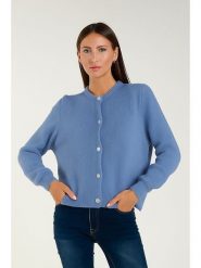 Tamba Kardigan w kolorze błękitnym rozmiar: 40/42. Niebieskie kardigany Tamba, bez wzorów, z wełny. Za 149.66 zł.