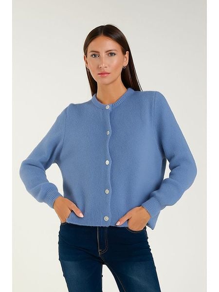 Tamba Kardigan w kolorze błękitnym rozmiar: 40/42. Niebieskie kardigany Tamba, bez wzorów, z wełny. Za 148.61 zł.