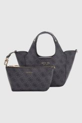 GUESS Czarna torebka damska Calista 2 In 1 Mini. Czarne torebki klasyczne Guess, z aplikacjami, ze skóry ekologicznej, duże, bez dodatków. W wyprzedaży za 457.49 zł.