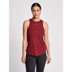 Damski tank top Hummel MT Vanja. Czerwone topy Hummel, m, bez wzorów, z dzianiny, bez kołnierzyka, bez ramiączek. Za 124.00 zł.