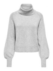 ONLY Sweter w kolorze szarym rozmiar: L. Szare golfy Only, l, bez wzorów, bez ramiączek. Za 85.45 zł.