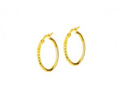 Złote kolczyki - koła, 24 mm. Żółte kolczyki Apart, złote. Za 1,049.00 zł.