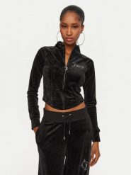 Juicy Couture Bluza Morgan Cross JCBCT224832 Czarny Regular Fit. Czarne bluzy Juicy Couture, l, bez wzorów, z syntetyku, bez kaptura. Za 319.99 zł.