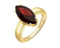 Złoty pierścionek z granatem. Żółte pierścionki Apart, z granatem, złote. Za 1,949.00 zł.