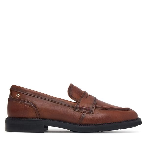 Lordsy Pikolinos. Brązowe lordsy Pikolinos, bez wzorów, bez obcasa, bez zapięcia. Za 649.99 zł.