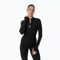 Bluza treningowa damska Cardio Bunny Zipper Blouse. Czarne bluzy Cardio Bunny, l, bez wzorów, z elastanu, bez kaptura. Za 209.99 zł.
