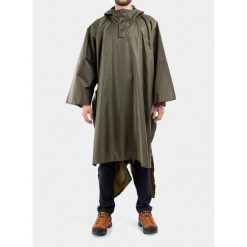 Peleryna przeciwdeszczowa Tatonka Poncho. Zielone kurtki sportowe Tatonka, xl, bez wzorów, bez kaptura, trekkingowe. Za 209.99 zł.