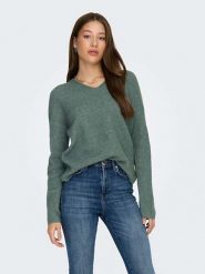 ONLY Sweter w kolorze turkusowym rozmiar: S. Niebieskie swetry Only, s, bez wzorów, prążkowane, bez ramiączek. Za 66.00 zł.