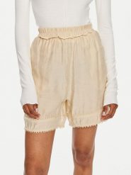 Munthe Szorty materiałowe Ohimo 242140224232 Beżowy Loose Fit. Brązowe szorty Munthe, bez wzorów, z materiału. Za 419.99 zł.