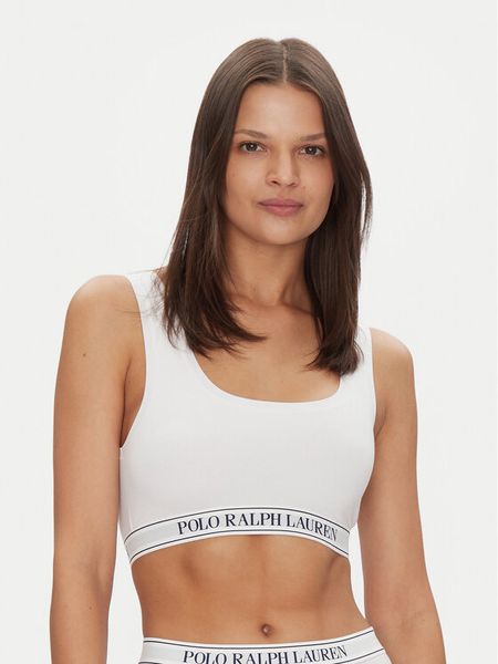 Polo Ralph Lauren Biustonosz top 4P0479 Biały. Białe biustonosze Polo Ralph Lauren, l, bez wzorów, z syntetyku, bez kołnierzyka, bez ramiączek. Za 159.99 zł.