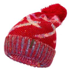 Czapka Damska Dzianinowa Diandra. Czerwone czapki Trespass, bez wzorów, z dzianiny. Za 38.99 zł.