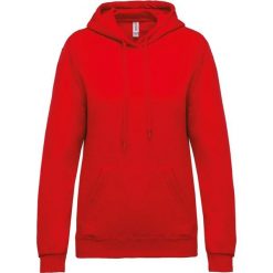 Bluza damska z kapturem Kariban. Czerwone bluzy sportowe KARIBAN, m, bez wzorów, z bawełny, z kapturem. Za 144.00 zł.