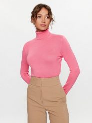 Liu Jo Golf WF3126 MA18F Różowy Regular Fit. Czerwone golfy Liu Jo, xl, bez wzorów, z wiskozy, bez ramiączek. Za 179.99 zł.
