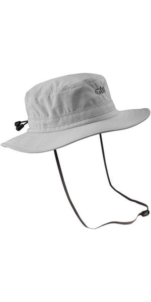 Kapelusz przeciwsłoneczny Sailing Sun Hat, jasnoszary. Szare kapelusze GILL, bez wzorów, z materiału. Za 269.60 zł.
