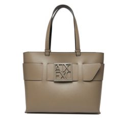 Torebka Armani Exchange. Brązowe torebki klasyczne Armani Exchange, bez wzorów, bez dodatków. Za 629.99 zł.