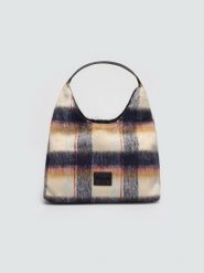 Torebka hobo z tkaniny w kratę brązowa OO574143 803. Brązowe torebki klasyczne Big Star, bez wzorów, z tkaniny, bez dodatków. Za 179.99 zł.