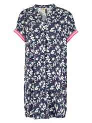 Roadsign Sukienka w kolorze granatowo-biało-różowym rozmiar: S/M. Niebieskie sukienki Roadsign, na co dzień, m, bez wzorów, z wiskozy, bez kołnierzyka, bez ramiączek, midi, proste. Za 69.99 zł.