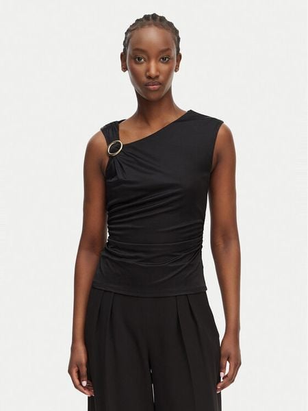 Marciano Guess Top G6GP02 K3068 Czarny Slim Fit. Czarne topy Marciano Guess, s, z aplikacjami, z wiskozy, bez kołnierzyka, bez ramiączek. Za 309.99 zł.