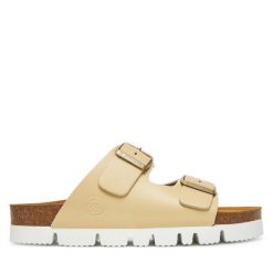 Klapki Dr. Brinkmann. Żółte klapki Dr. Brinkmann, bez wzorów, bez obcasa. Za 309.99 zł.
