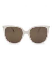 Polaroid Damskie okulary przeciwsłoneczne w kolorze kremowo-brązowym rozmiar: 56. Brązowe okulary przeciwsłoneczne Polaroid, bez wzorów, z tworzywa sztucznego. Za 144.95 zł.