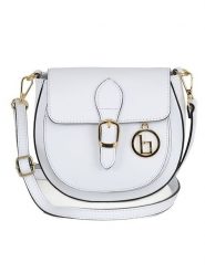 Lia Biassoni Skórzana torebka "Accesa" w kolorze białym - 24 x 18 x 12 cm rozmiar: onesize. Białe torby na ramię Lia Biassoni, bez wzorów, z materiału, na ramię, bez dodatków. Za 243.95 zł.