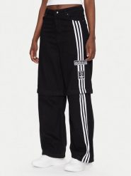 Adidas Jeansy Adibreak JD0082 Czarny Wide Leg. Czarne jeansy Adidas, bez wzorów. Za 379.99 zł.