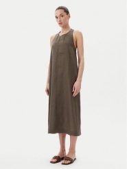 Max Mara Sukienka letnia Douglas 2516221018 Zielony Relaxed Fit. Zielone sukienki Max Mara, na lato, bez wzorów, ze lnu, bez kołnierzyka, bez ramiączek. Za 779.99 zł.