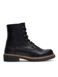 Clara Barson Botki CEO-WS5866-26 Czarny. Czarne botki Clara Barson, bez wzorów, z materiału, bez obcasa, na płaskiej podeszwie, bez zapięcia. Za 159.99 zł.