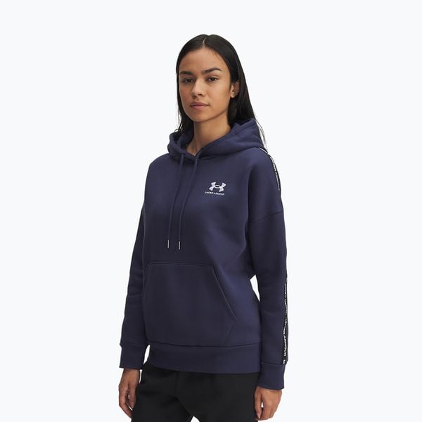 Bluza Under Armour Icon Fleece Taped Hoody. Niebieskie bluzy Under Armour, bez wzorów, bez kaptura. Za 179.99 zł.