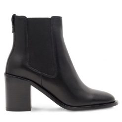 Botki Gino Rossi. Czarne botki Gino Rossi, bez wzorów, bez obcasa, na słupku, bez zapięcia. Za 399.99 zł.