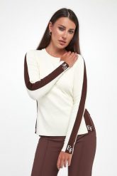 Sweter damski z logo ELISABETTA FRANCHI. Swetry Elisabetta Franchi, bez wzorów, bez ramiączek. Za 1,389.00 zł.