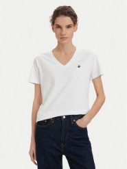Beverly Hills Polo Club T-Shirt P-SS26W-TS516518 Biały Regular Fit. Białe koszulki polo Beverly Hills Polo Club, s, bez wzorów, z bawełny, bez kołnierzyka, bez ramiączek. Za 139.99 zł.