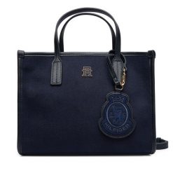 Torebka Tommy Hilfiger. Niebieskie torebki klasyczne TOMMY HILFIGER, bez wzorów, bez dodatków. Za 599.99 zł.