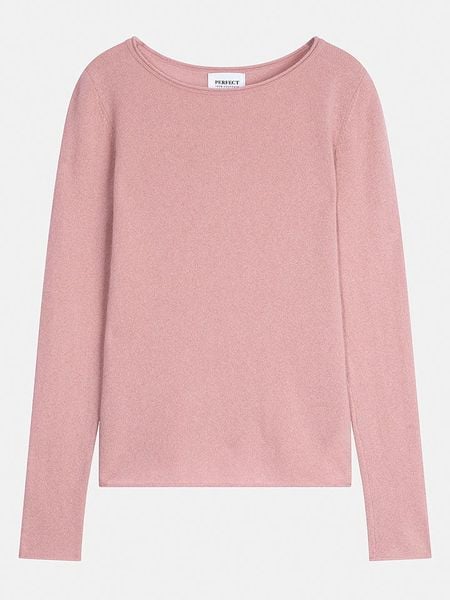 Perfect Cashmere Kaszmirowy sweter "Oprah" w kolorze szaroróżowym rozmiar: L. Różowe swetry Perfect Cashmere, l, bez wzorów, z kaszmiru, bez ramiączek. Za 355.78 zł.
