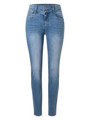Timezone Dżinsy "Enya" - Slim fit - w kolorze błękitnym rozmiar: W30/L32. Niebieskie jeansy Timezone, l, z aplikacjami. Za 110.04 zł.