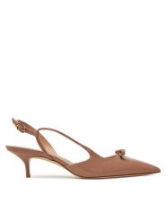 Stuart Weitzman Sandały Tully 50 Slingback SI494 Beżowy. Brązowe sandały Stuart Weitzman, bez wzorów, ze skóry, bez obcasa, na szpilce, bez zapięcia. Za 1,219.00 zł.
