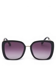 JENNY Okulary przeciwsłoneczne 4WF-025-SS25 Czarny. Czarne okulary przeciwsłoneczne Jenny, bez wzorów, z tworzywa sztucznego. Za 39.99 zł.