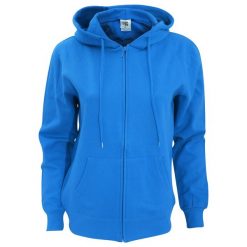Damska Gładka Sportowa Bluza Z Kapturem Zamek. Niebieskie bluzy SG, l, bez wzorów, z kapturem. Za 155.99 zł.