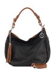 Lia Biassoni Skórzana torebka "Garga" w kolorze czarnym - 36 x 26 x 10 cm rozmiar: onesize. Czarne torby na ramię Lia Biassoni, z aplikacjami, z materiału, na ramię, bez dodatków. Za 347.81 zł.