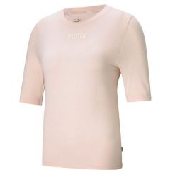 Koszulka damska Puma Modern Basics Tee Cloud różowa. Czerwone bluzki Puma, s, bez wzorów, sportowe, bez kołnierzyka, bez ramiączek. W wyprzedaży za 69.90 zł.