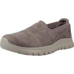 Kapcie SKECHERS GRACEFUL - LEANING I Szary. Szare obuwie domowe Skechers, bez wzorów, z syntetyku, bez zapięcia. Za 297.65 zł.