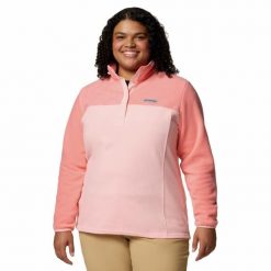Bluza polarowa damska Columbia Benton Springs 1/2 Snap Pullover Fleece II. Czerwone bluzy Columbia, bez wzorów, z polaru, bez kaptura. Za 139.99 zł.