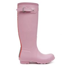 Kalosze Hunter. Czerwone kalosze Hunter, bez wzorów. Za 449.99 zł.