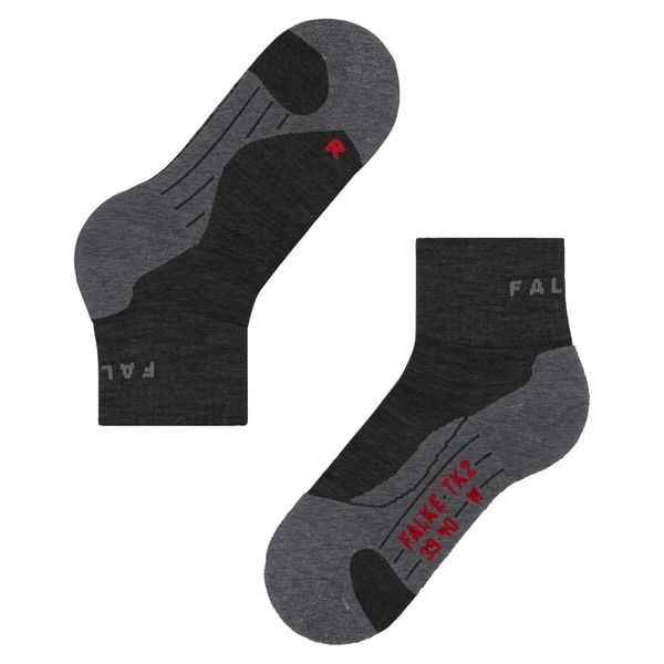 Krótkie skarpety damskie Falke TK2 Explore. Szare skarpety Falke, bez wzorów, z elastanu. Za 151.00 zł.