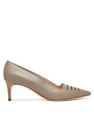 Pollini Szpilki PA10145C0MPA210A Beżowy. Brązowe szpilki Pollini, bez wzorów, ze skóry, bez obcasa, na szpilce, bez zapięcia. Za 1,389.00 zł.